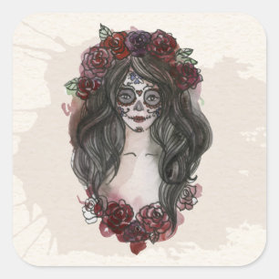 Simple Hand-drawn Dia de los Muertos   Sticker
