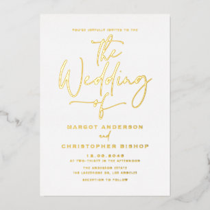 Simple Hand Lettered Calligraphy Wedding