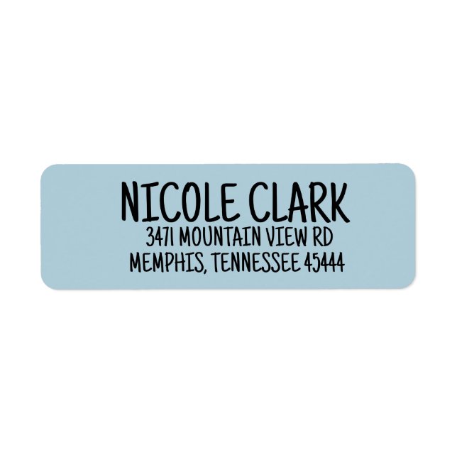 SIMPLE HAND SKETCHED BLUE RETURN ADDRESS LABELS (Front)