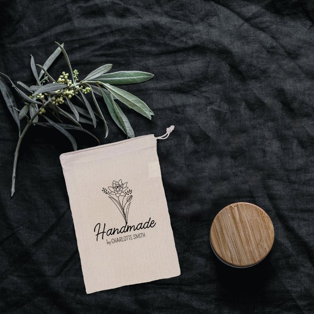Simple Handmade Wildflower, Custom  Rubber Stamp (Creator Uploaded)