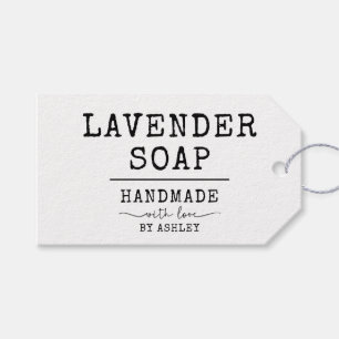 Simple Handmade with Love Handwritten Script Gift  Gift Tags