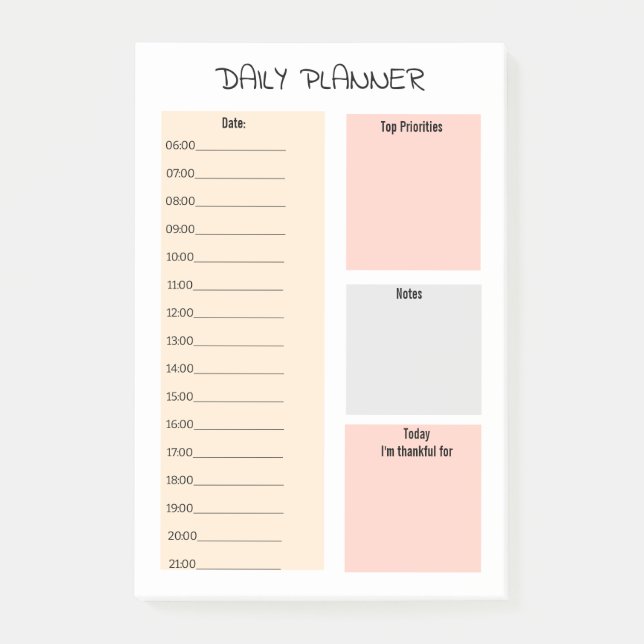Simple Handwriting Daily Planner Things To Do List Post-it Notes (Front)