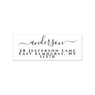 Simple Handwriting Return Address Rubber Stamp