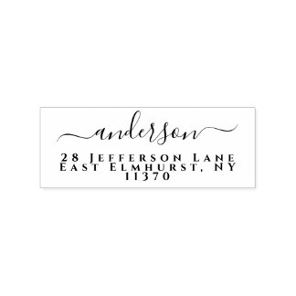 Simple Handwriting Return Address Rubber Stamp