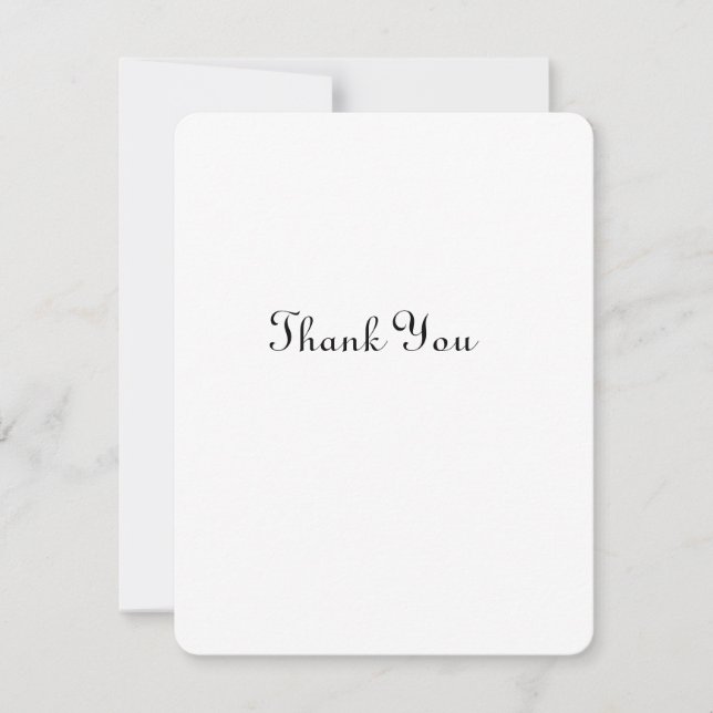 Simple Handwriting Wedding Thank You Card (Front)