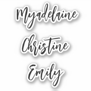 Simple handwritten Name stickers