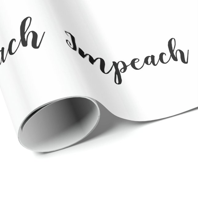 Simple Handwritten Script Calligraphy Impeach Wrapping Paper (Roll Corner)