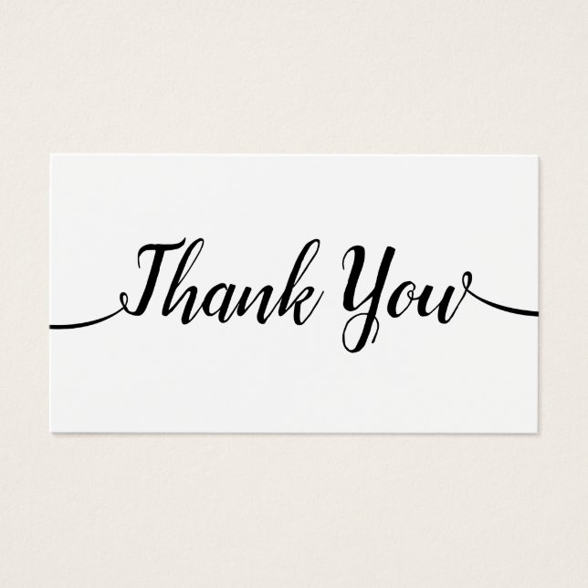 Simple Handwritten Script Calligraphy Thank You (Front)