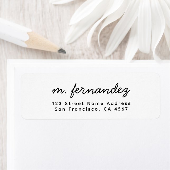 Simple Handwritten Script Name Return Address (Insitu)