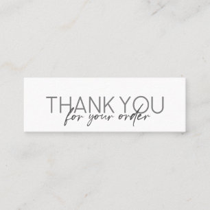 Simple Handwritten Script Thank You Mini Business Mini Business Card