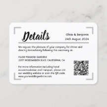 Simple Handwritten Script Wedding QR Code