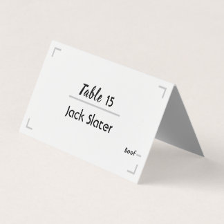 Simple Handwritten Script Wedding Table Card