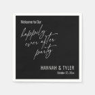 Simple Happily Ever After Party White on Black