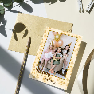 Simple happy birthday photo Birthday Card