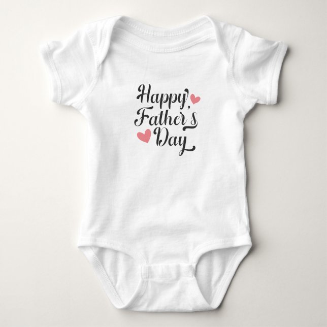 Simple Happy Father's Day Calligraphy | Bodysuit (Front)