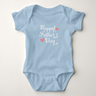 Simple Happy Father's Day Calligraphy   Bodysuit