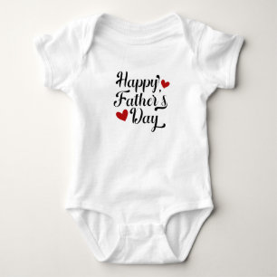 Simple Happy Father's Day Calligraphy Bodysuit