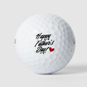 Simple Happy Father's Day Calligraphy Golf Balls
