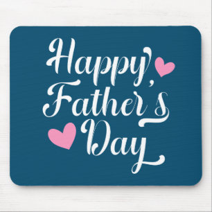 Simple Happy Father's Day Calligraphy   Mouse Pad