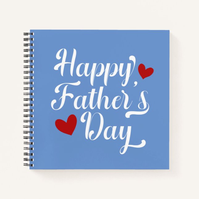 Simple Happy Father's Day Calligraphy | Notebook (Front)