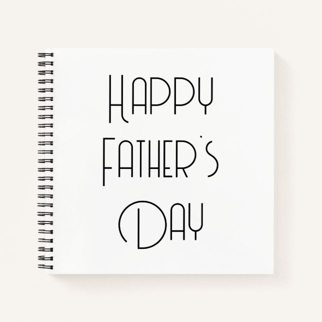 Simple Happy Father's Day Calligraphy Notebook (Front)