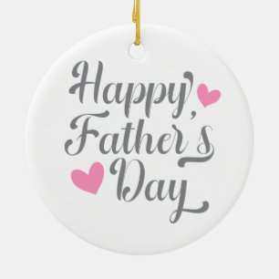 Simple Happy Father's Day Calligraphy Ornament