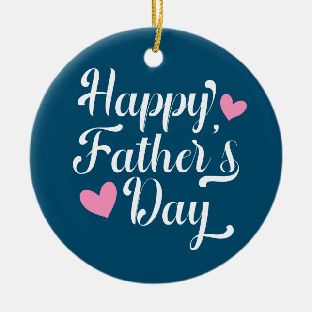 Simple Happy Father's Day Calligraphy | Ornament (Front)