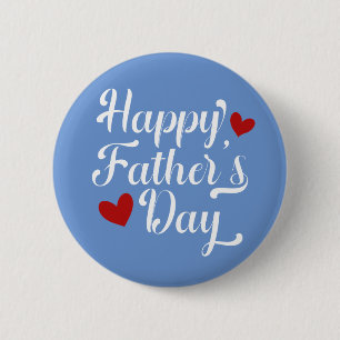 Simple Happy Father's Day Calligraphy   Pin Button