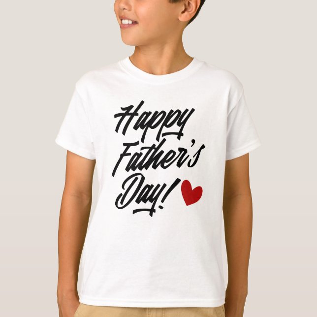Simple Happy Father's Day Calligraphy | Shirt (Front)