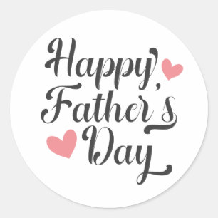 Simple Happy Father's Day Calligraphy   Sticker
