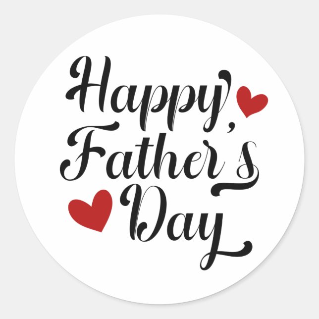 Simple Happy Father's Day Calligraphy | Sticker (Front)