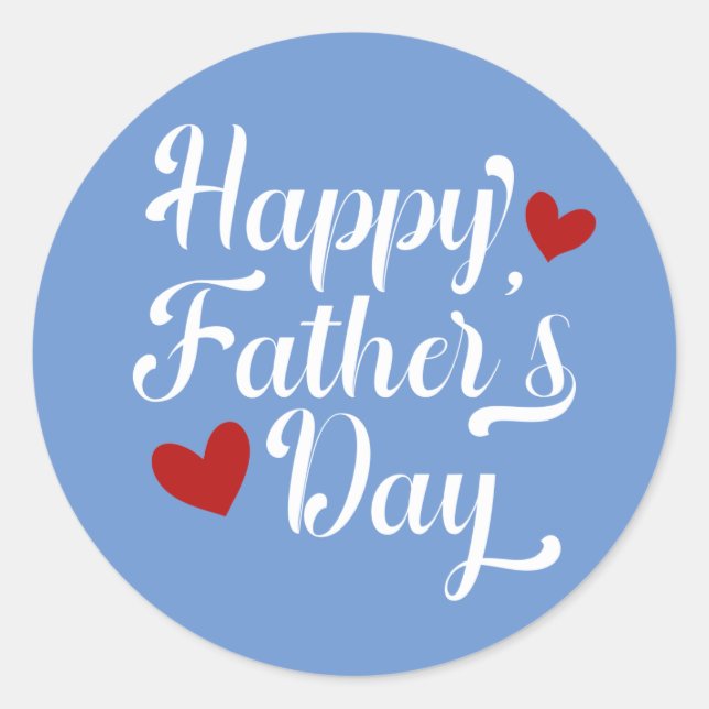 Simple Happy Father's Day Calligraphy | Sticker (Front)