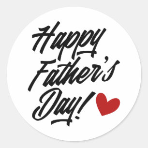 Simple Happy Father's Day Calligraphy   Sticker