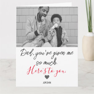 simple Happy Father's day, Great Quote photo   Card