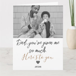 simple Happy Father's day, Great Quote photo   Card