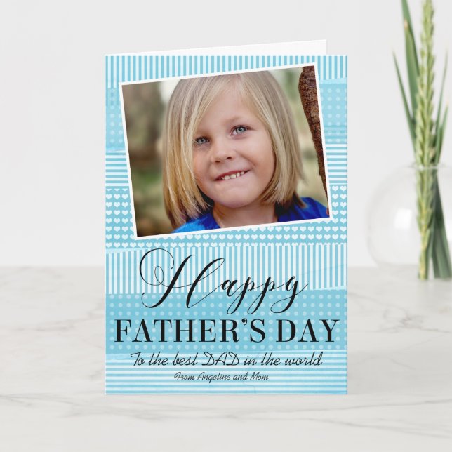 Simple "Happy Father's Day" Modern Greeting Card (Front)