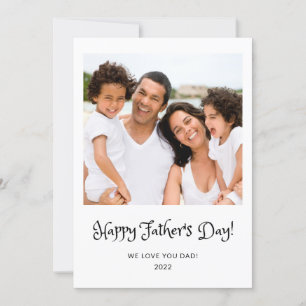 Simple Happy Father's Day Script Photo Card