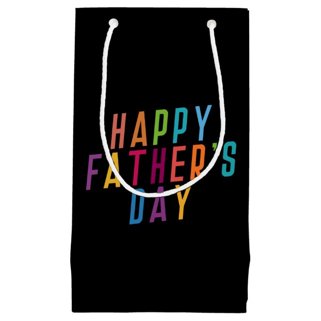 Simple Happy Father's Day Typography | Gift Bag (Front)