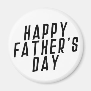 Simple Happy Father's Day Typography Magnet