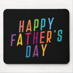 Simple Happy Father's Day Typography   Mouse Pad
