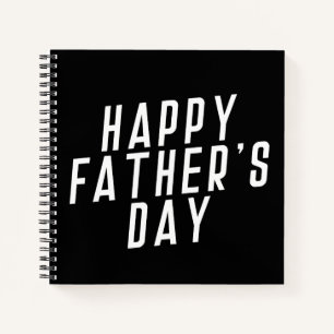 Simple Happy Father's Day Typography Notebook