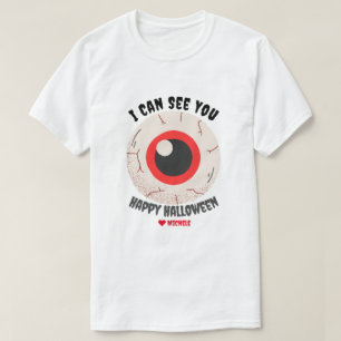 Simple Happy Halloween a eye family and friends T-Shirt