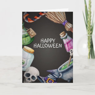 Simple Happy Halloween Greeting Card