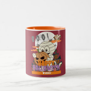 Simple Happy Halloween Mummy family and friends Two-Tone Coffee Mug
