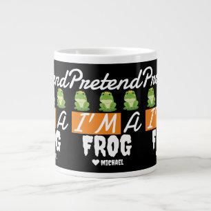 Simple Happy Halloween pretend i'm a Frog Large Coffee Mug