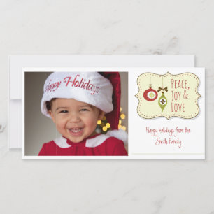 Simple Happy Holidays Holiday Card