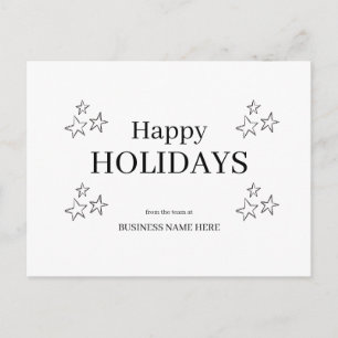 Simple Happy Holidays Postcard