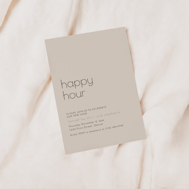 Simple Happy Hour Housewarming Party Invite (Creator Uploaded)