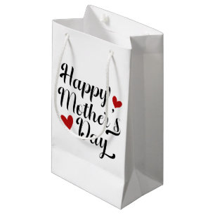 Simple Happy Mother's Day Calligraphy Gift Bag