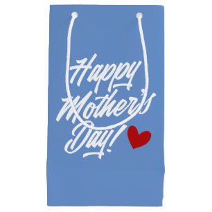 Simple Happy Mother's Day Calligraphy Gift Bag